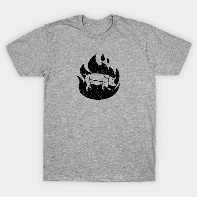 BBQ GRILL PIG ROAST T-Shirt by ATOMIC PASSION